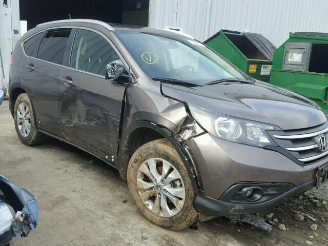 2HKRM4H79EH700727 - 2014 HONDA CR-V EXL BROWN photo 9