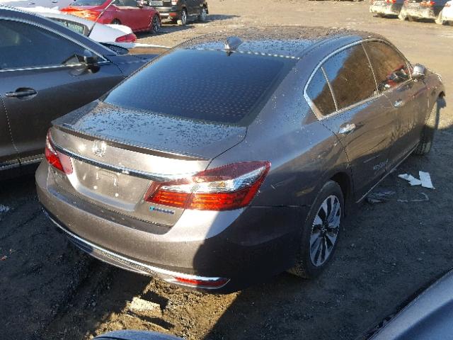 JHMCR6F50HC009413 - 2017 HONDA ACCORD HYB GRAY photo 4