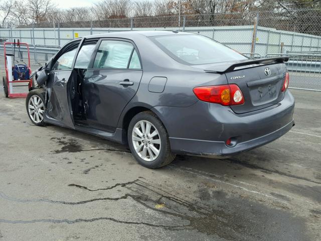 2T1BU4EE2AC474550 - 2010 TOYOTA COROLLA BA GRAY photo 3