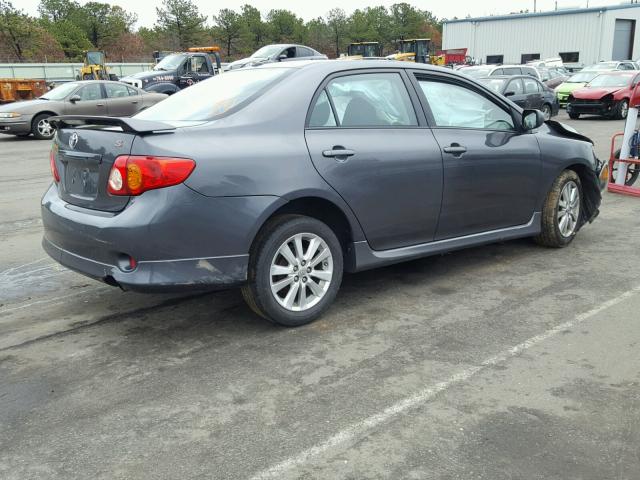 2T1BU4EE2AC474550 - 2010 TOYOTA COROLLA BA GRAY photo 4