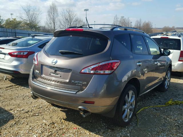 JN8AZ1MW7EW506741 - 2014 NISSAN MURANO S BROWN photo 4