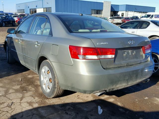 5NPET46F78H305915 - 2008 HYUNDAI SONATA GLS GREEN photo 3