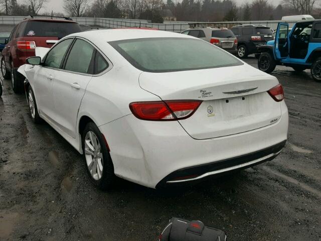 1C3CCCAB3FN578504 - 2015 CHRYSLER 200 LIMITE WHITE photo 3