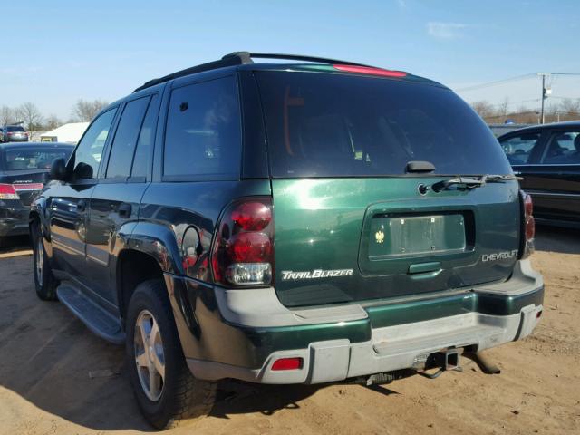 1GNDT13S422465519 - 2002 CHEVROLET TRAILBLAZE GREEN photo 3