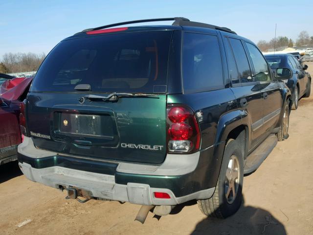 1GNDT13S422465519 - 2002 CHEVROLET TRAILBLAZE GREEN photo 4