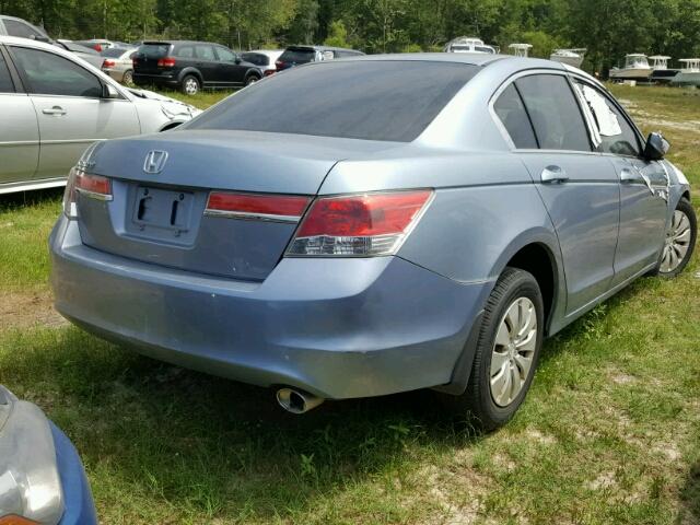 1HGCP2F38BA131858 - 2011 HONDA ACCORD BLUE photo 4