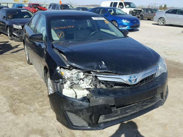 4T1BD1FK3DU066497 - 2013 TOYOTA CAMRY HYBR BLACK photo 1