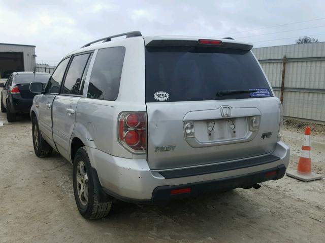 5FNYF283X8B003819 - 2008 HONDA PILOT SE SILVER photo 3