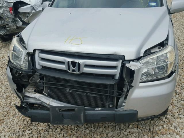 5FNYF283X8B003819 - 2008 HONDA PILOT SE SILVER photo 7