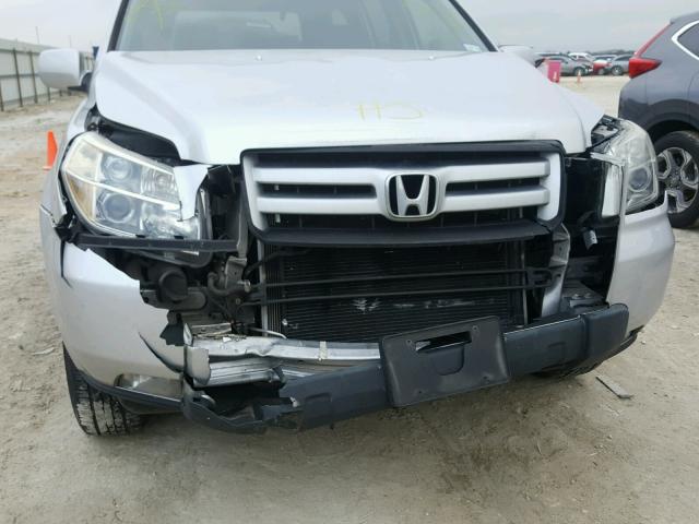 5FNYF283X8B003819 - 2008 HONDA PILOT SE SILVER photo 9