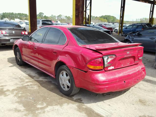 1G3NL52E03C177640 - 2003 OLDSMOBILE ALERO GL RED photo 3