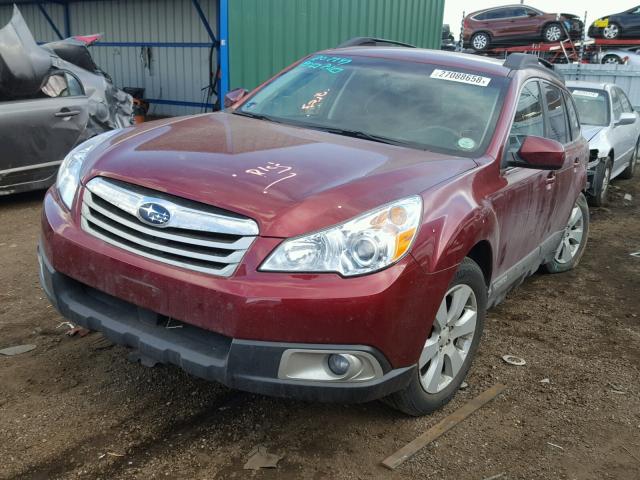 4S4BRCCC7C3235483 - 2012 SUBARU OUTBACK 2. RED photo 2