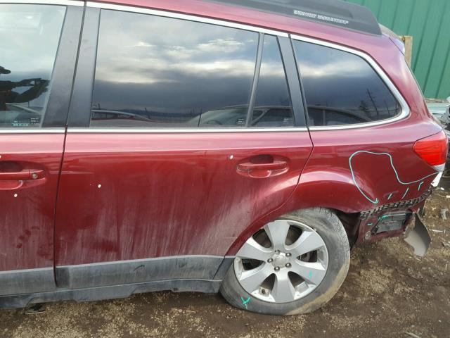4S4BRCCC7C3235483 - 2012 SUBARU OUTBACK 2. RED photo 9