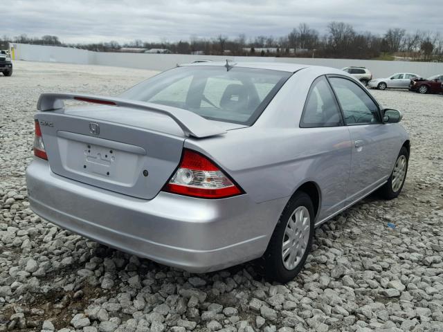 1HGEM22535L012875 - 2005 HONDA CIVIC LX SILVER photo 4