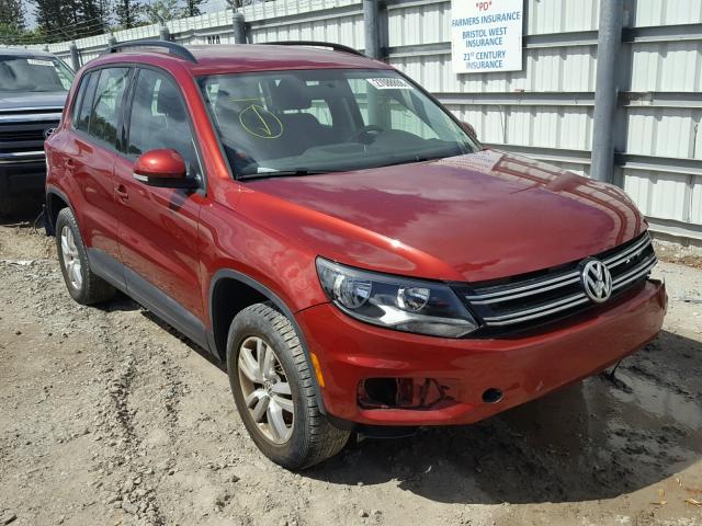 WVGAV7AX3FW106096 - 2015 VOLKSWAGEN TIGUAN S RED photo 1