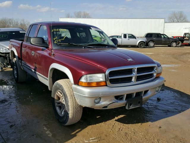 1D7HG48N83S363263 - 2003 DODGE DAKOTA QUA MAROON photo 1