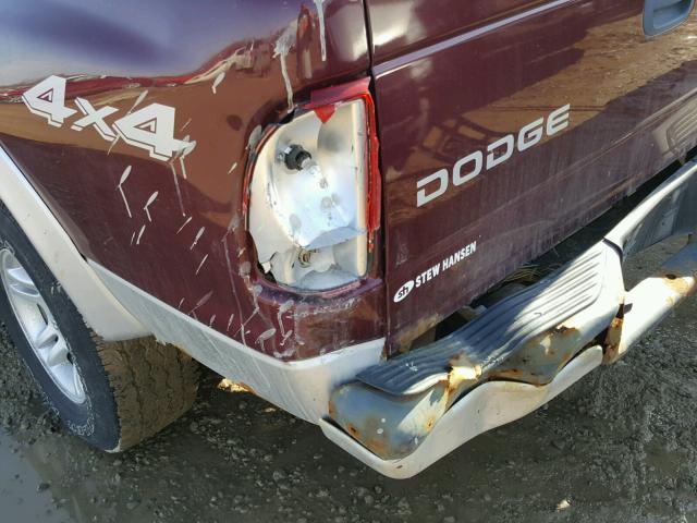 1D7HG48N83S363263 - 2003 DODGE DAKOTA QUA MAROON photo 9