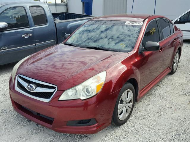 4S3BMBA63B3221542 - 2011 SUBARU LEGACY 2.5 RED photo 2