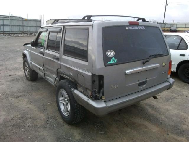 1J4FF68S0YL159204 - 2000 JEEP CHEROKEE L GRAY photo 3