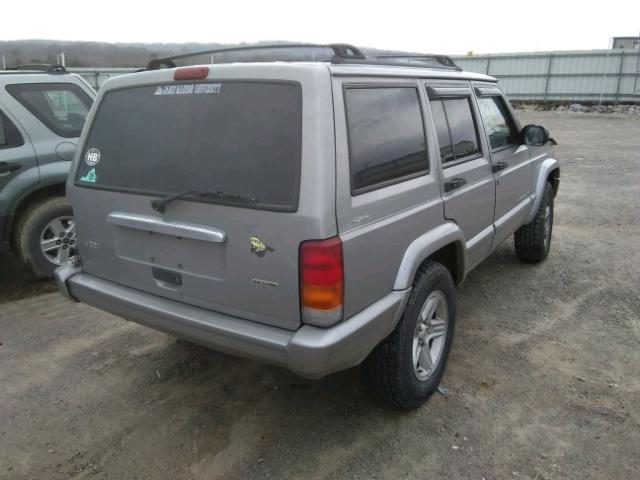 1J4FF68S0YL159204 - 2000 JEEP CHEROKEE L GRAY photo 4