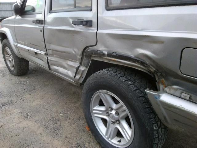 1J4FF68S0YL159204 - 2000 JEEP CHEROKEE L GRAY photo 9