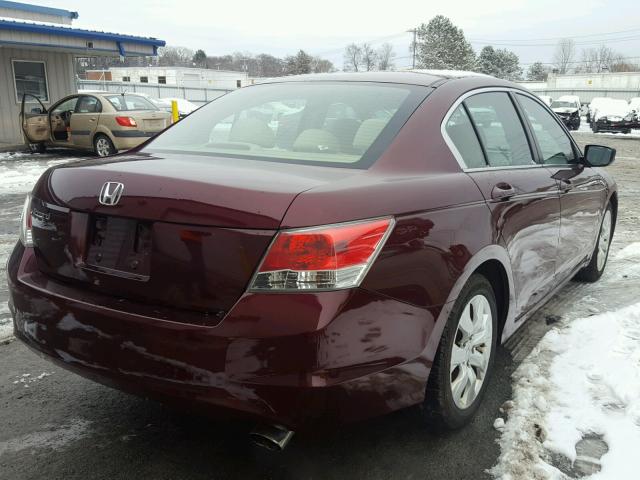 1HGCP26739A023807 - 2009 HONDA ACCORD EX RED photo 4