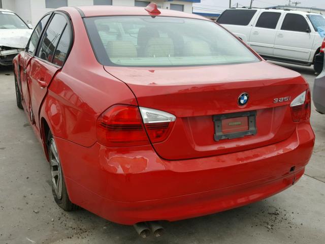 WBAVB13536KX35921 - 2006 BMW 325 I RED photo 3