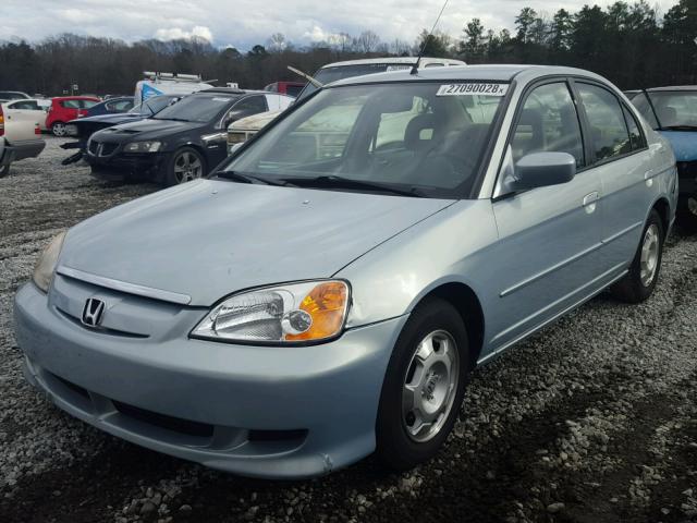 JHMES96683S029544 - 2003 HONDA CIVIC HYBR BLUE photo 2