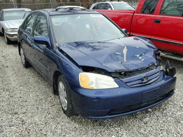 1HGES26741L070988 - 2001 HONDA CIVIC EX BLUE photo 1