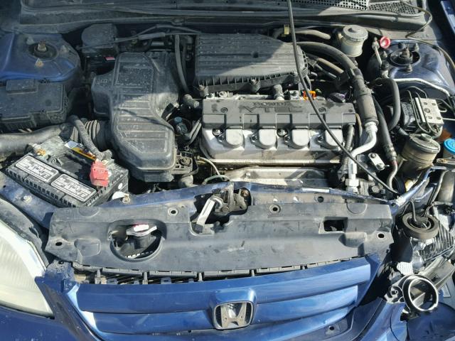 1HGES26741L070988 - 2001 HONDA CIVIC EX BLUE photo 7