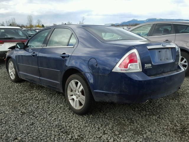 3FAFP08126R105253 - 2006 FORD FUSION SEL BLUE photo 3