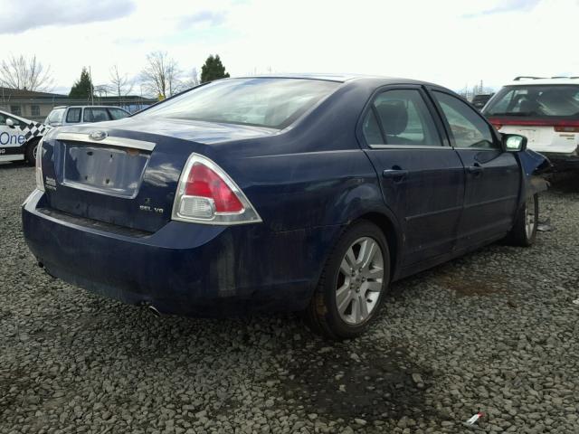 3FAFP08126R105253 - 2006 FORD FUSION SEL BLUE photo 4