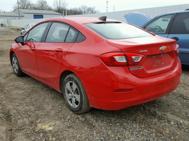 1G1BC5SM2H7272865 - 2017 CHEVROLET CRUZE LS RED photo 3