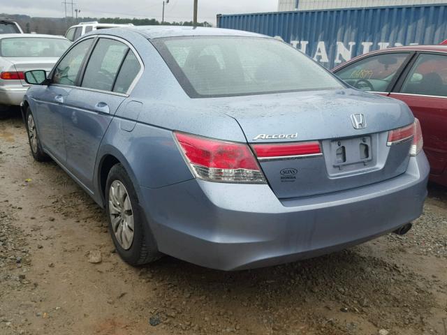 1HGCP2F30BA027610 - 2011 HONDA ACCORD LX BLUE photo 3