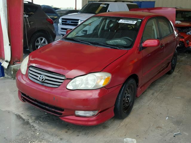 1NXBR32E83Z094212 - 2003 TOYOTA COROLLA CE RED photo 2