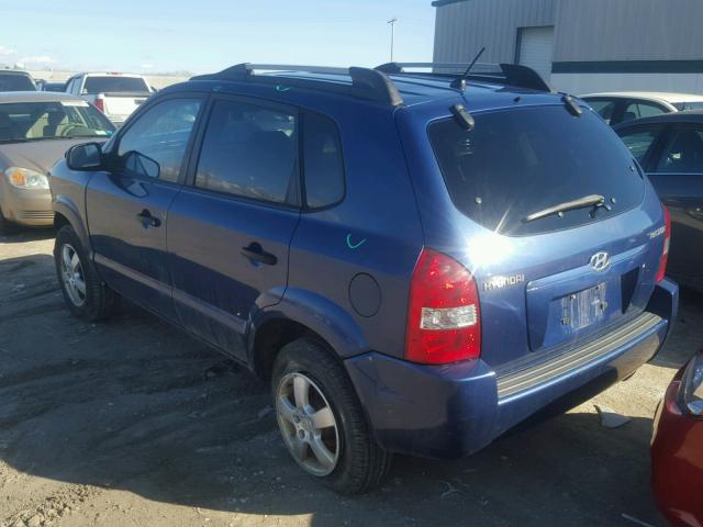 KM8JM12B87U648424 - 2007 HYUNDAI TUCSON GLS BLUE photo 3