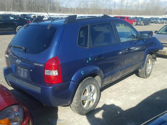 KM8JM12B87U648424 - 2007 HYUNDAI TUCSON GLS BLUE photo 4