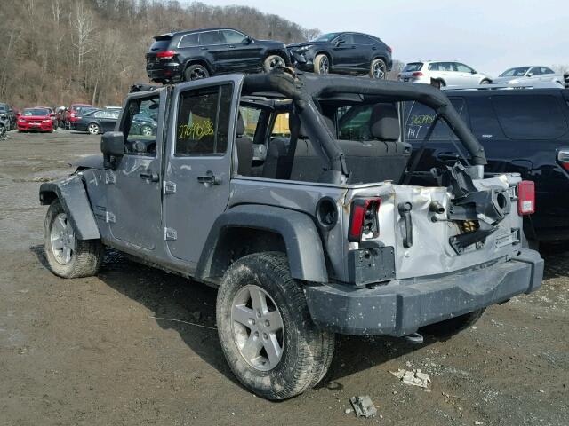 1C4HJWDGXGL346110 - 2016 JEEP WRANGLER U GRAY photo 3