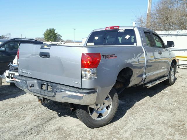 5TBBV54177S480290 - 2007 TOYOTA TUNDRA DOU SILVER photo 4