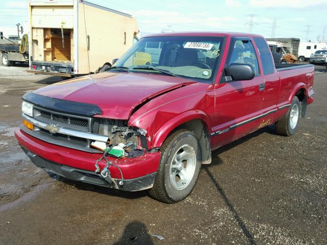 1GCCS19W428209007 - 2002 CHEVROLET S TRUCK S1 BURGUNDY photo 2