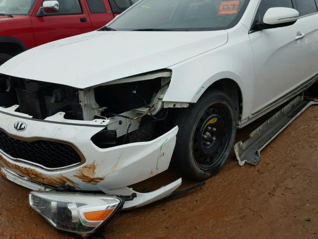 KNALN4D75E5122843 - 2014 KIA CADENZA PR WHITE photo 9