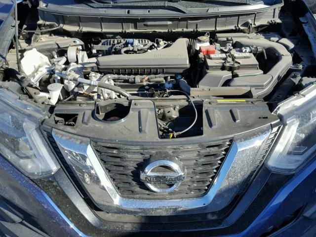 5N1AT2MV5HC731641 - 2017 NISSAN ROGUE SV BLUE photo 7