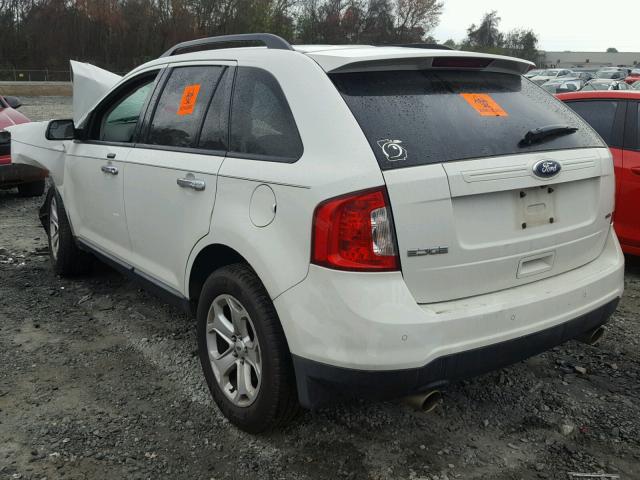 2FMDK3JC3BBB17428 - 2011 FORD EDGE SEL WHITE photo 3