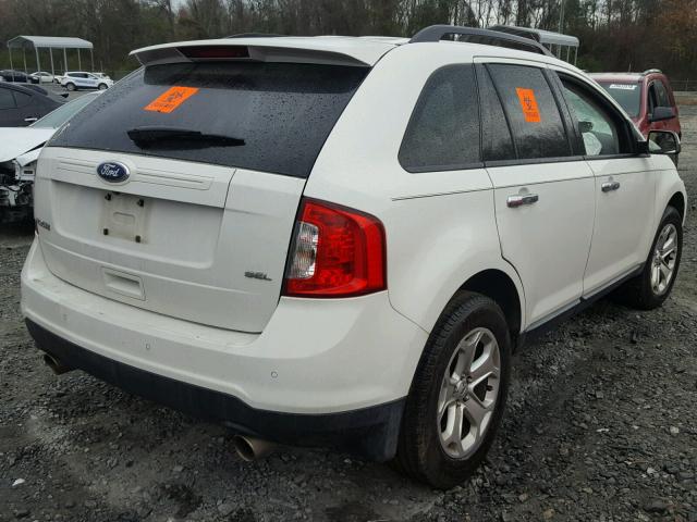 2FMDK3JC3BBB17428 - 2011 FORD EDGE SEL WHITE photo 4