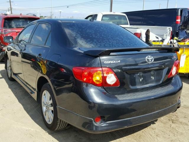 2T1BU4EE3AC353851 - 2010 TOYOTA COROLLA BA BLACK photo 3