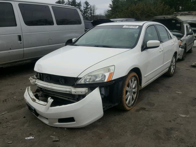 1HGCM66597A029042 - 2007 HONDA ACCORD EX WHITE photo 2