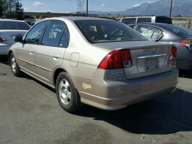 JHMES96673S008779 - 2003 HONDA CIVIC HYBR BROWN photo 3