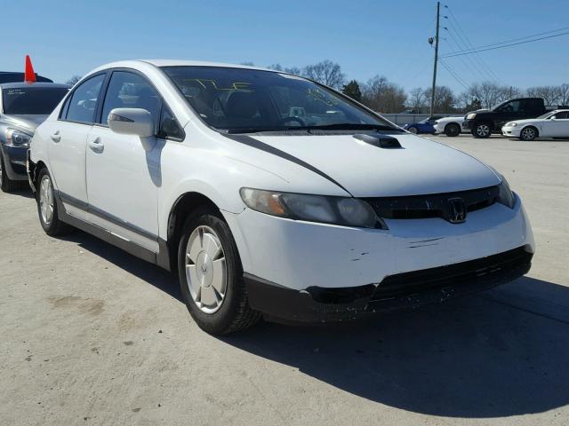 JHMFA36266S004437 - 2006 HONDA CIVIC HYBR WHITE photo 1