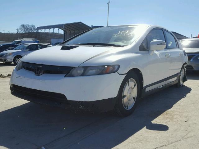 JHMFA36266S004437 - 2006 HONDA CIVIC HYBR WHITE photo 2