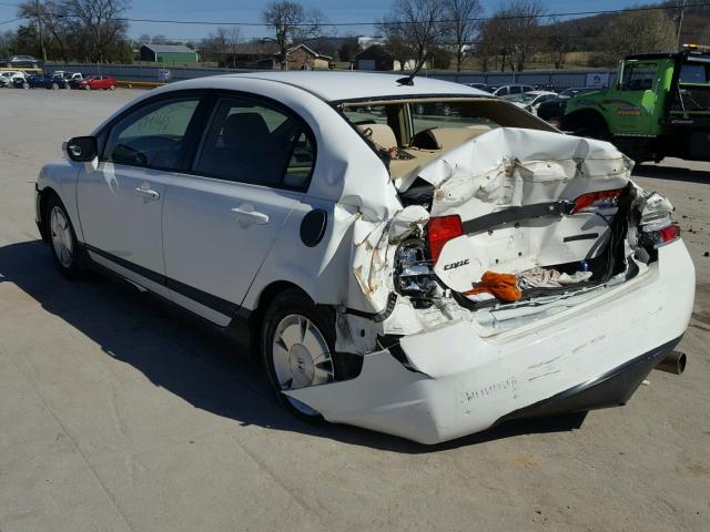 JHMFA36266S004437 - 2006 HONDA CIVIC HYBR WHITE photo 3